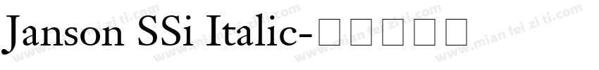 Janson SSi Italic字体转换